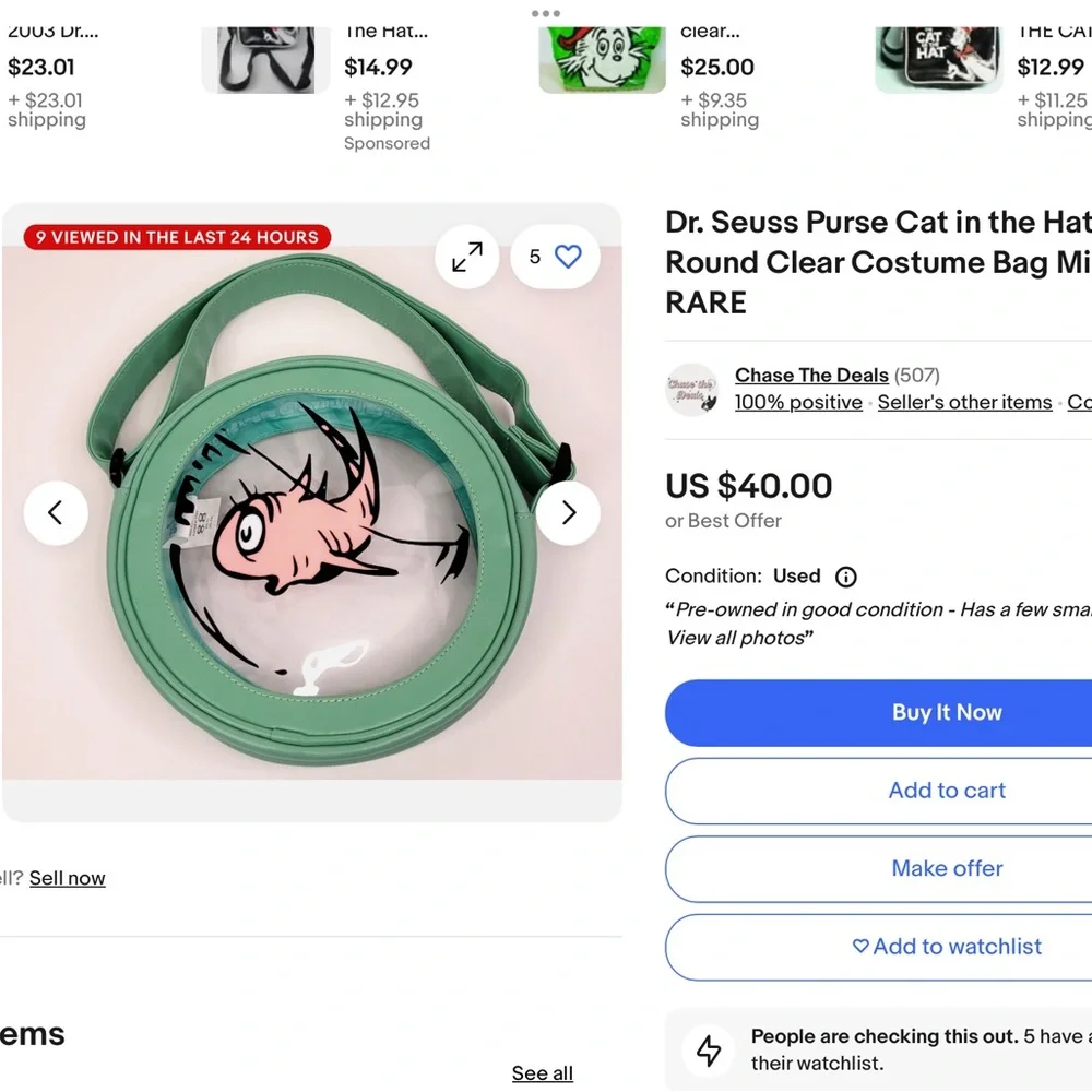 ‘Dr Seuss’ Fish in the Bowl Crossbody - Picture 8 of 8